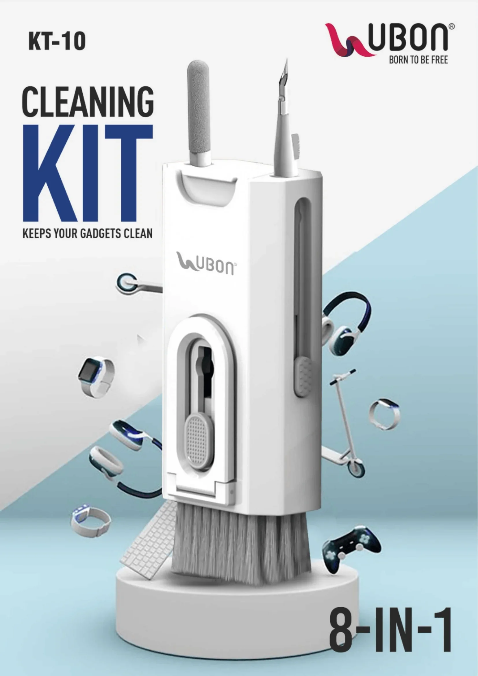 UBON KT-10 8-in-1 Multifunctional Gadget & Electronics Cleaning Kit