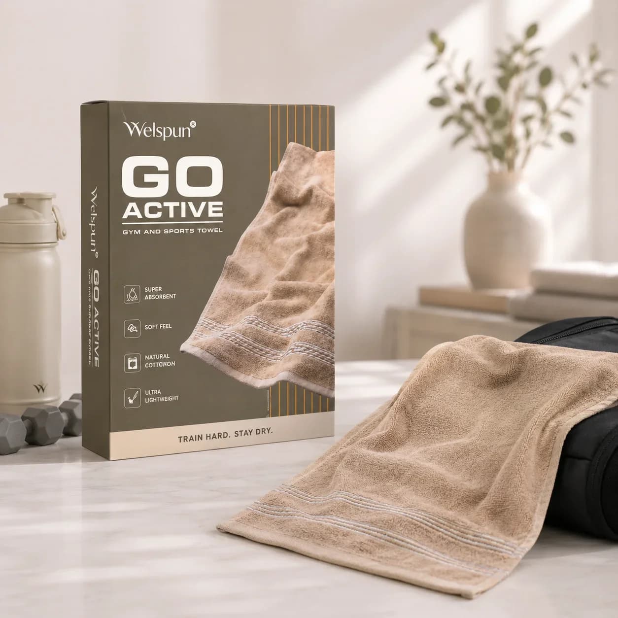 Welspun Go Active Gym Towel (380 GSM)